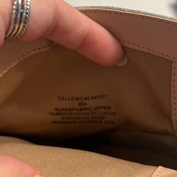 Steve Madden Callen Silver Rhinestone Ankle Pointed Toe 4.35" Mirror Heel 8 Boot - Picture 10 of 15